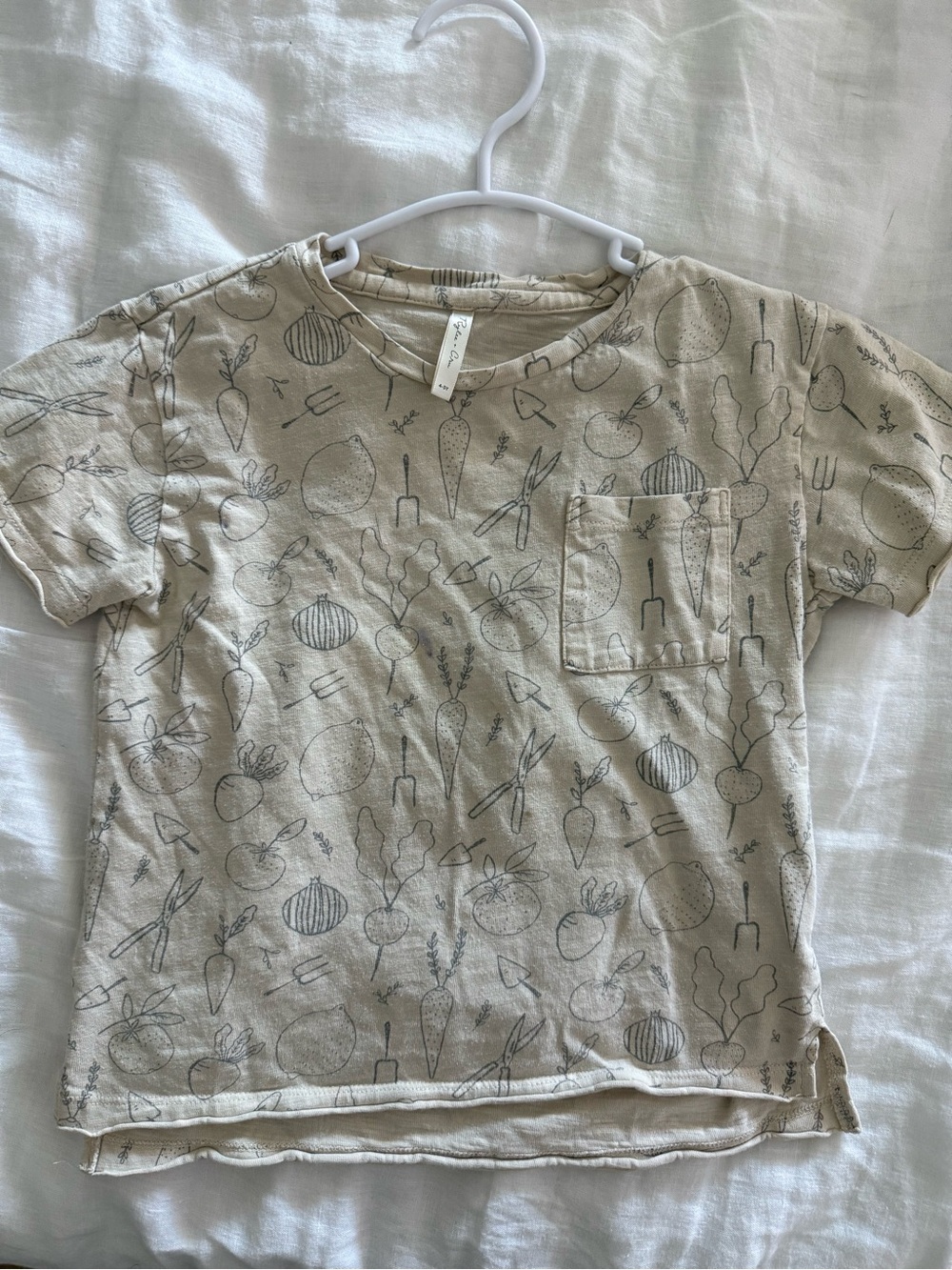Rylee + Cru Neutral Garden Print Pocket Tee - Kids